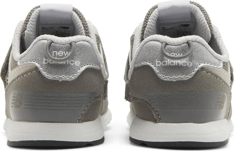 New Balance 574 New-B Hook & Loop Toddler Wide 'Rain Cloud Silver Metallic' Sneakers, Silver