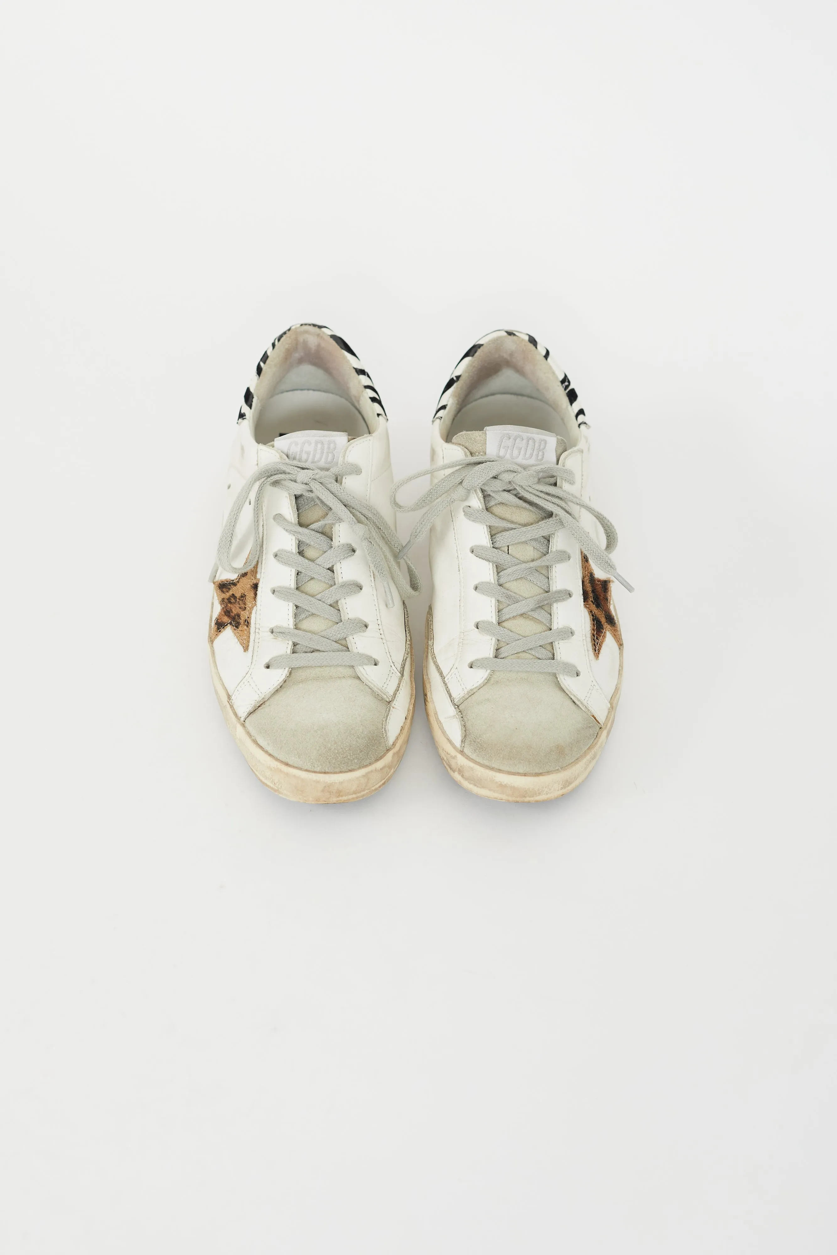 White & Grey Superstar Low Top Sneaker