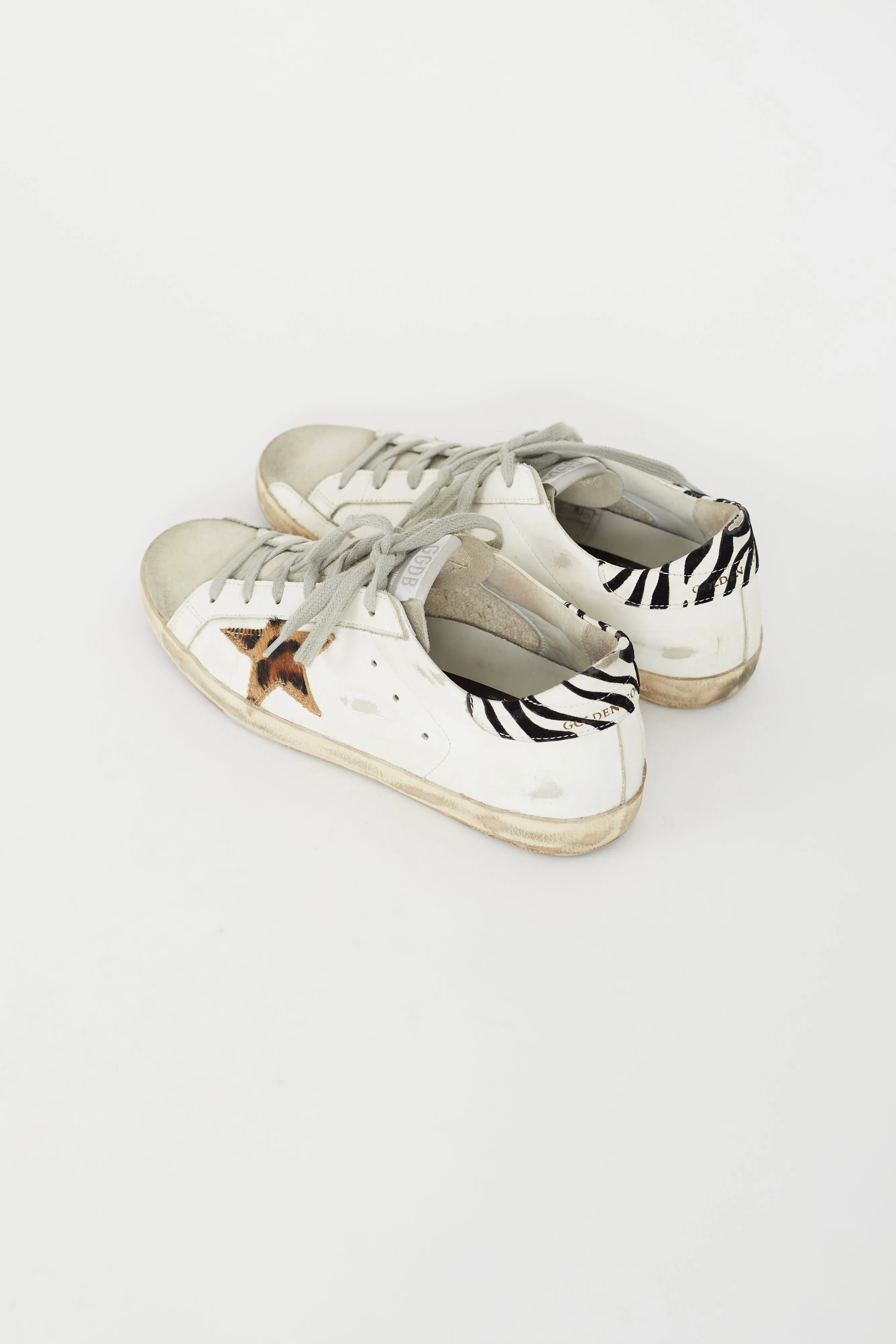 White & Grey Superstar Low Top Sneaker
