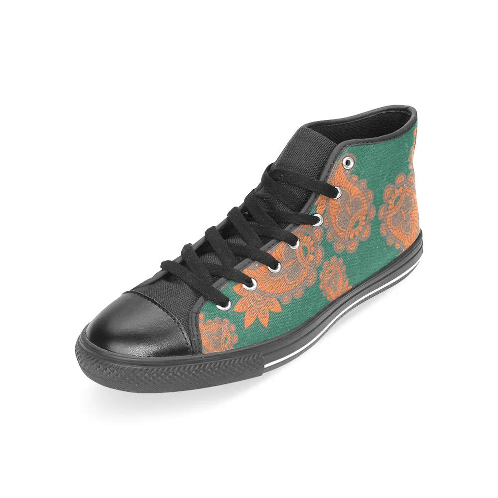 Women's Mandala Print Canvas High Top Shoes