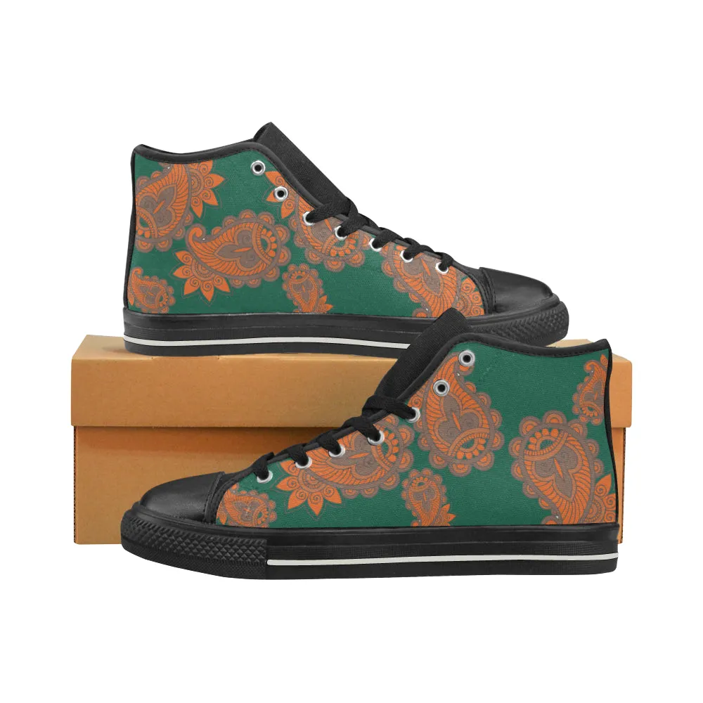 Women's Mandala Print Canvas High Top Shoes